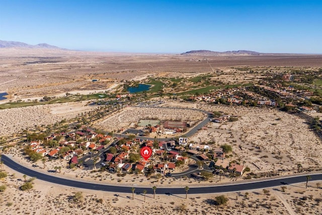 drone / aerial view with a mountain view