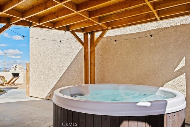 1388 Fortuna Ave, Landers, CA 92285 - view of patio / terrace featuring a hot tub
