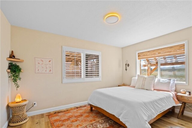 bedroom featuring hardwood / wood-style floors