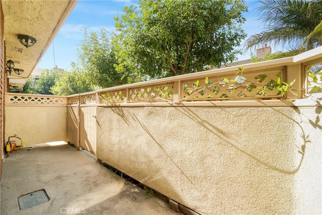 view of balcony