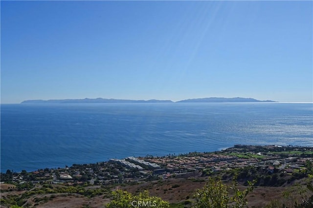 property view of water featuring a mountain view