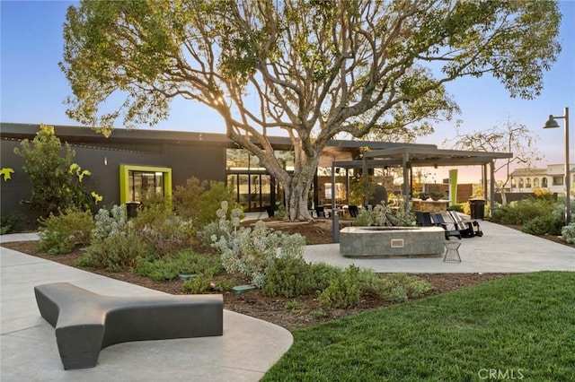 view of community with a patio area