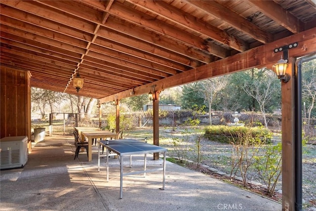 view of community featuring a patio