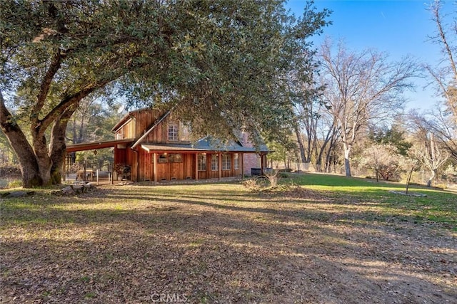 exterior space with a lawn