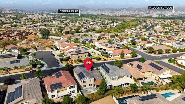 birds eye view of property