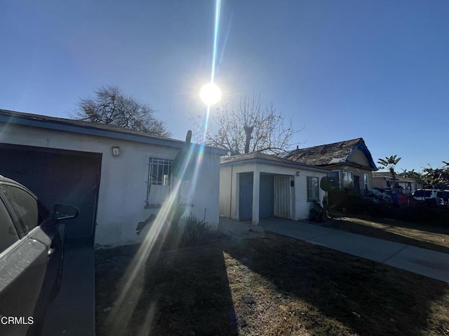 view of home's exterior with a garage