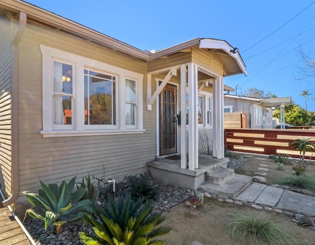 view of entrance to property