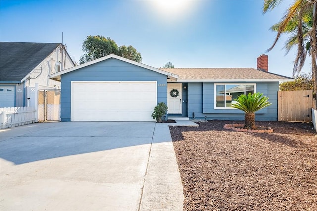 ranch-style house with a garage