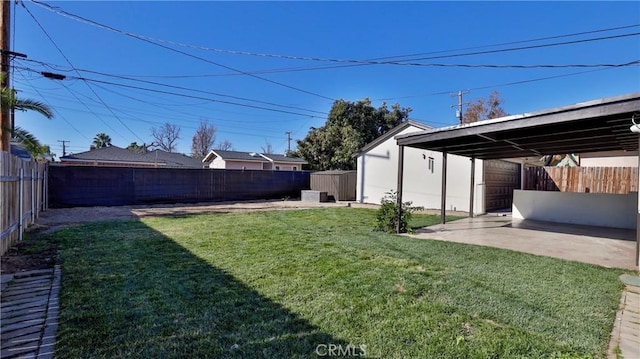 view of yard with a patio and cooling unit