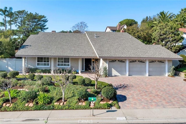 ranch-style house with a garage