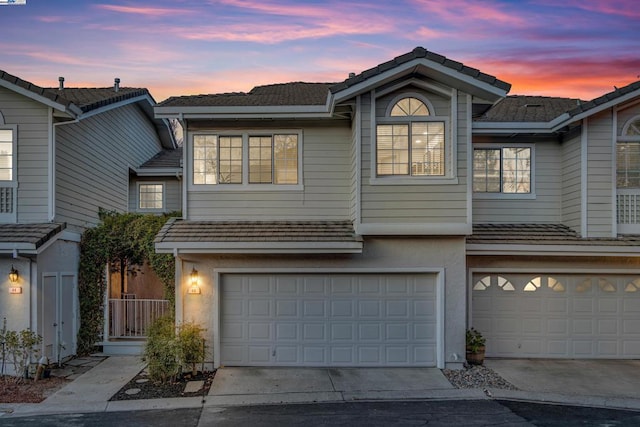 view of front of home featuring a garage