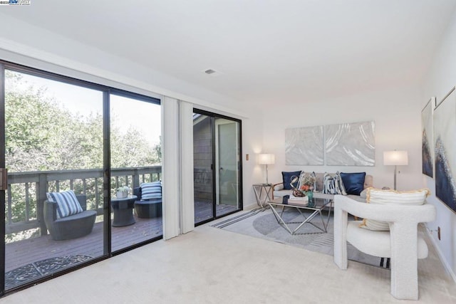 view of carpeted living room