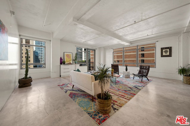 living room with a healthy amount of sunlight