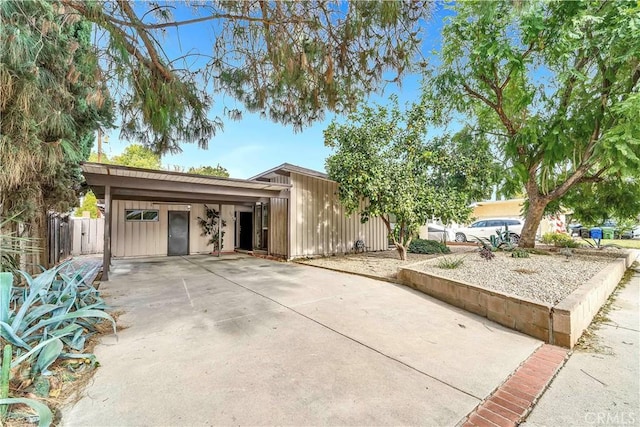 view of patio featuring a carport