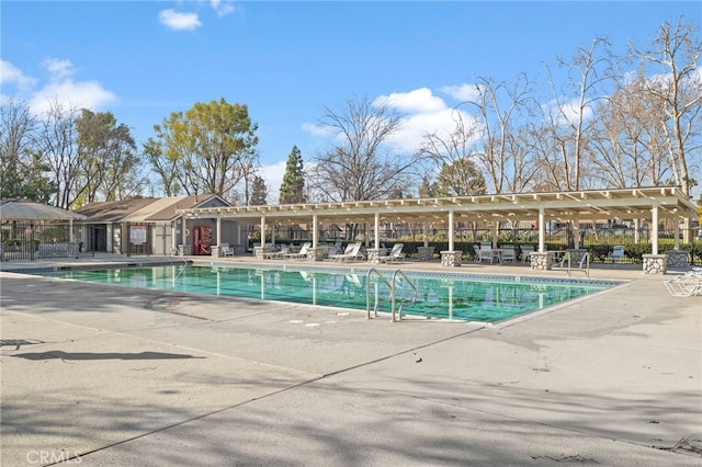 view of pool with a patio area