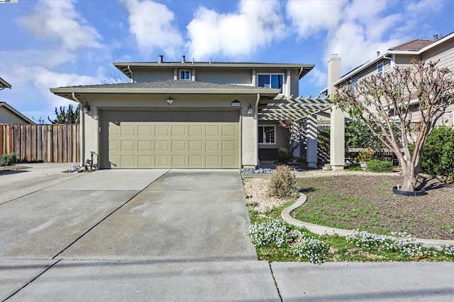 front facade featuring a garage