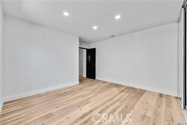 empty room featuring light wood-type flooring