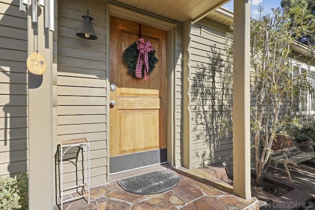 view of doorway to property