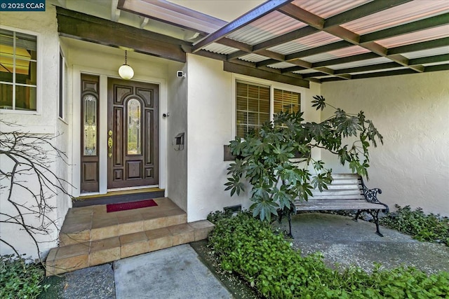 view of doorway to property