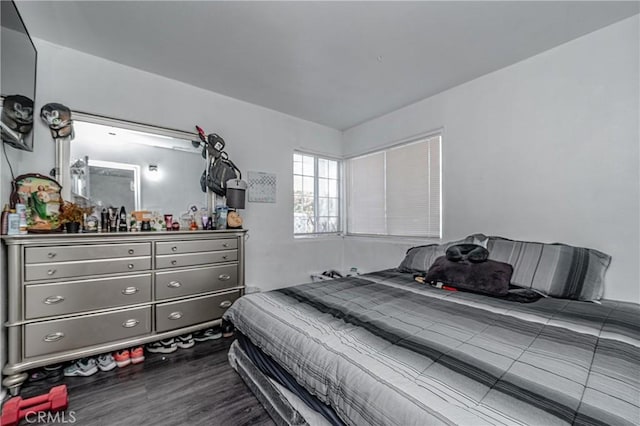 bedroom featuring wood-type flooring