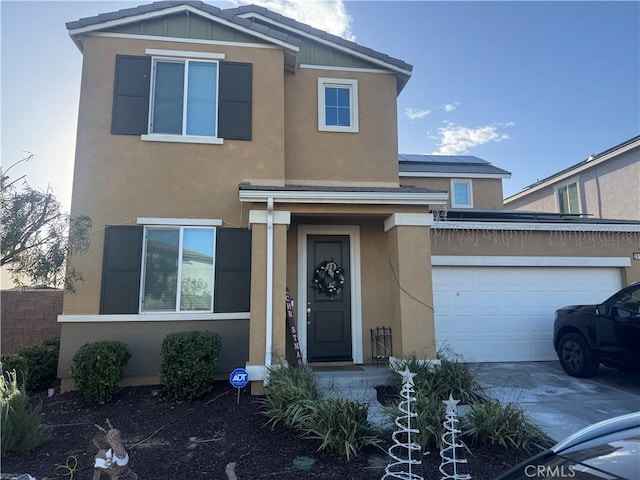 view of front of home featuring a garage