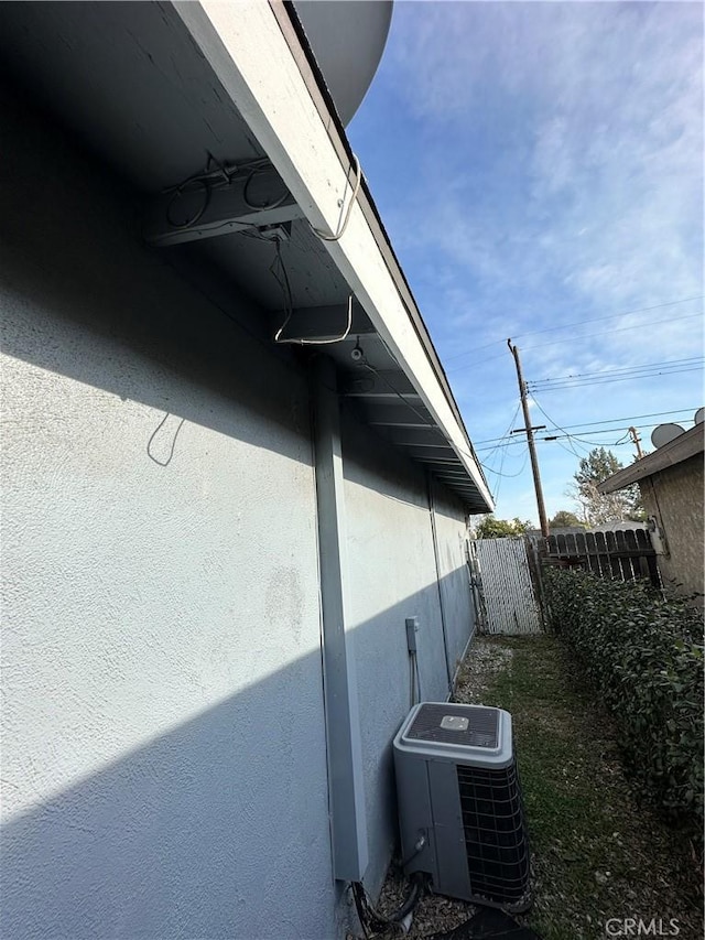 view of home's exterior featuring central AC