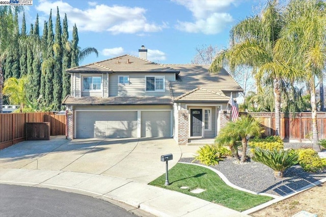 view of front of house featuring a garage