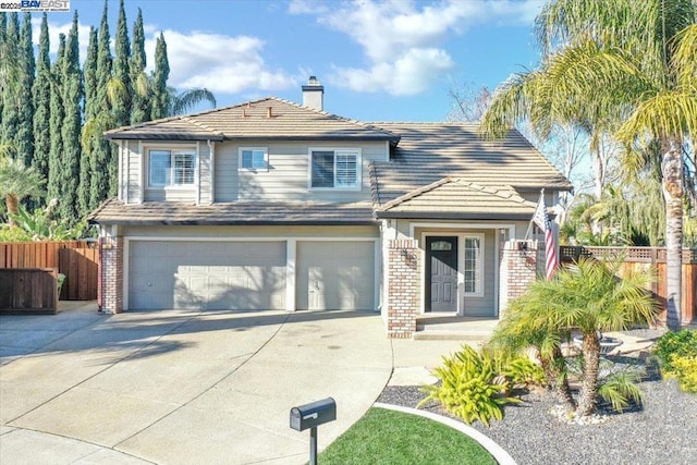 view of front of house featuring a garage