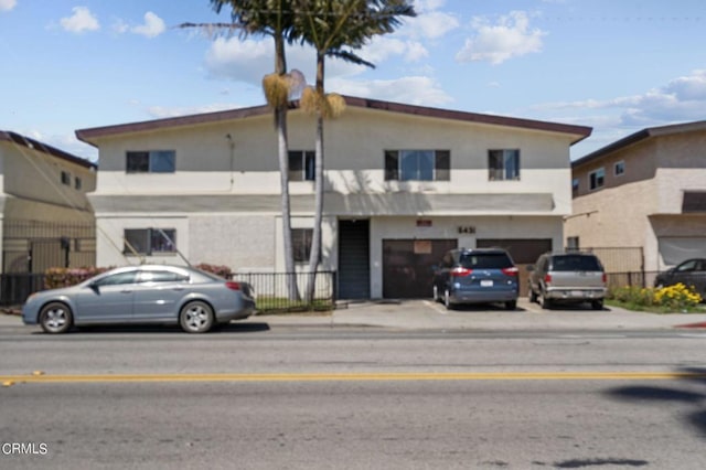 view of property with a garage