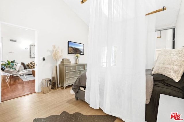 bedroom featuring light hardwood / wood-style flooring