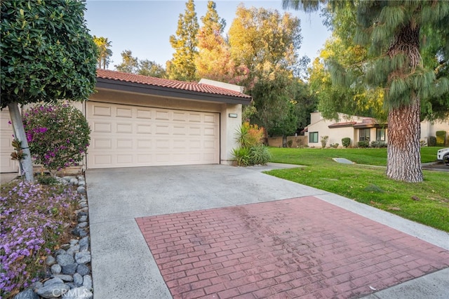 view of front of home with a front yard