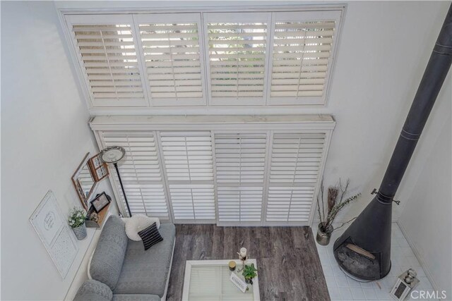 living room featuring wood-type flooring