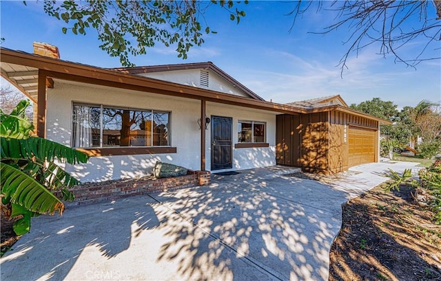 ranch-style home with a garage