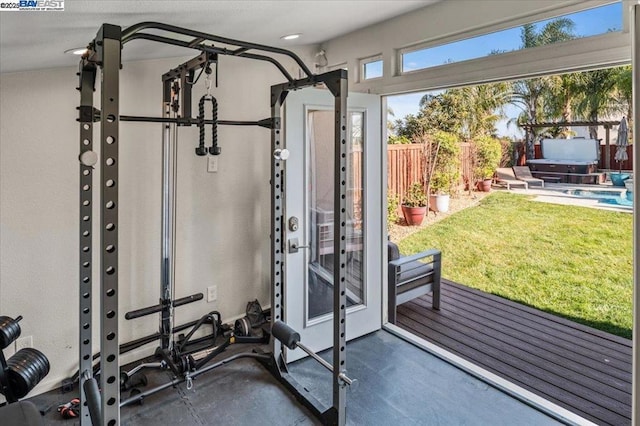 view of workout room