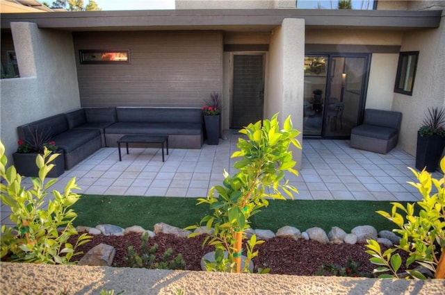 view of patio featuring outdoor lounge area