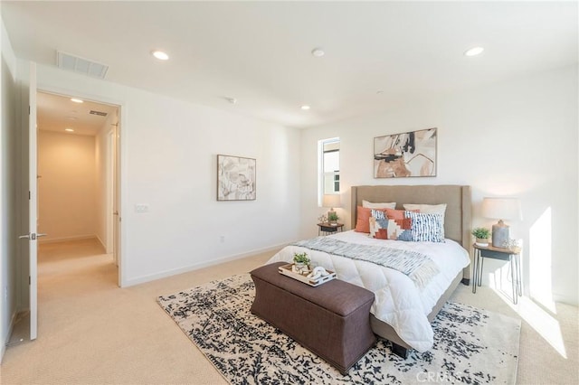 view of carpeted bedroom