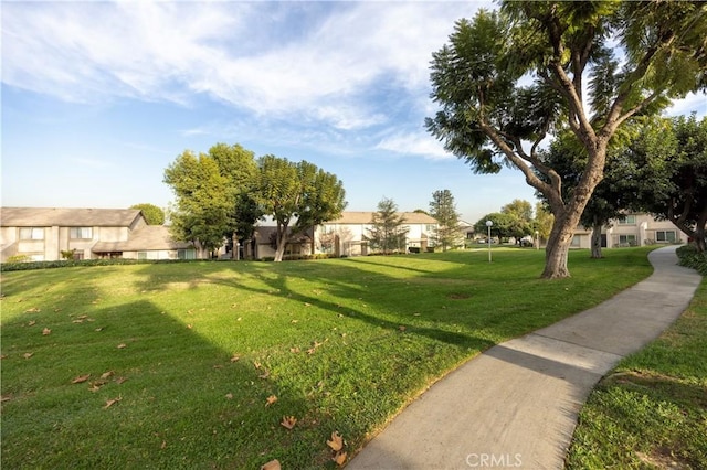 view of home's community featuring a yard