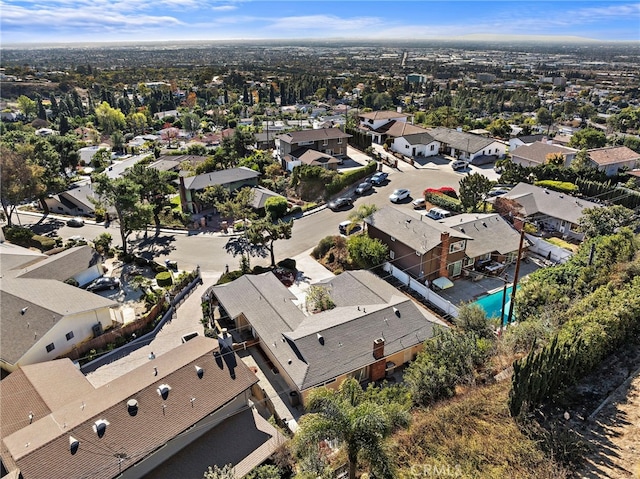 aerial view featuring a residential view