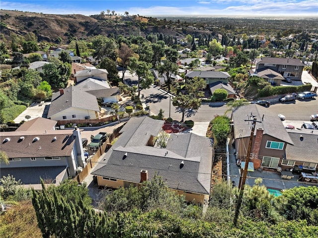drone / aerial view with a residential view