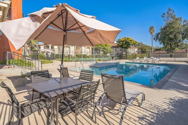 view of pool with a patio area