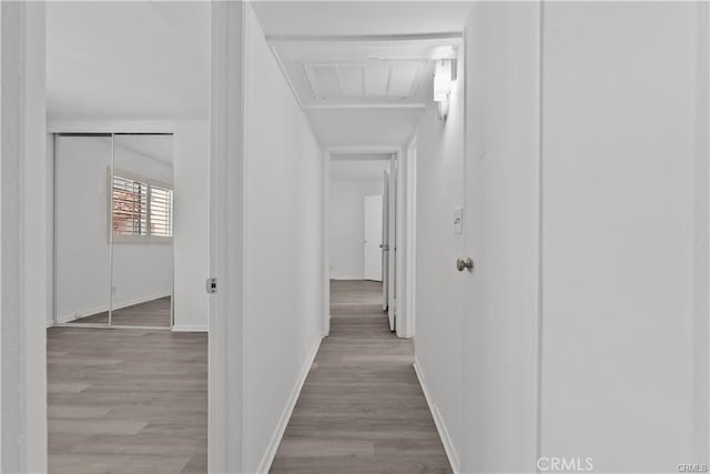 hall featuring hardwood / wood-style flooring