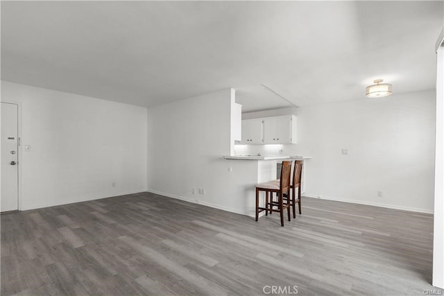 unfurnished living room with hardwood / wood-style floors