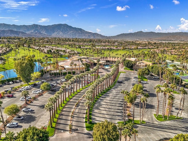 aerial view featuring a mountain view