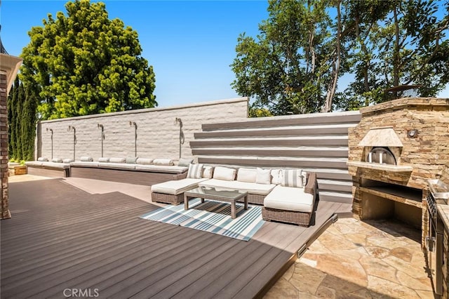 view of patio featuring outdoor lounge area