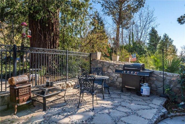 view of patio featuring area for grilling