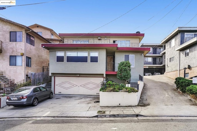 view of front of home with a garage