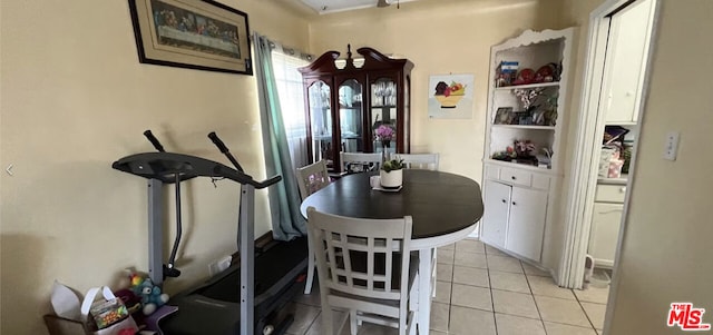 view of tiled dining space