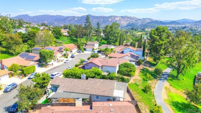 aerial view featuring a mountain view