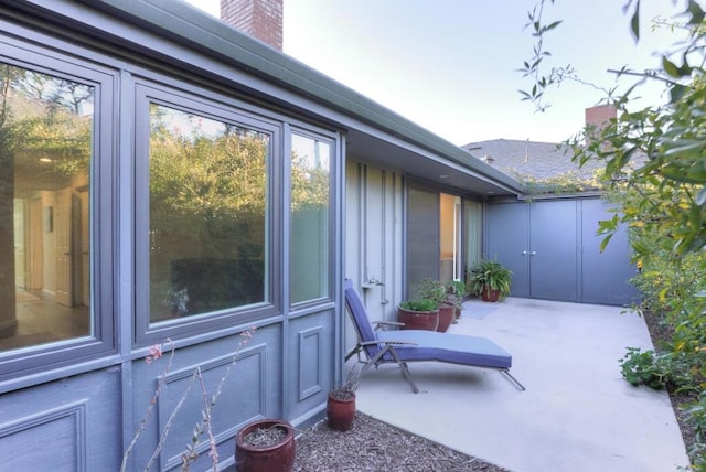 view of home's exterior featuring a patio area