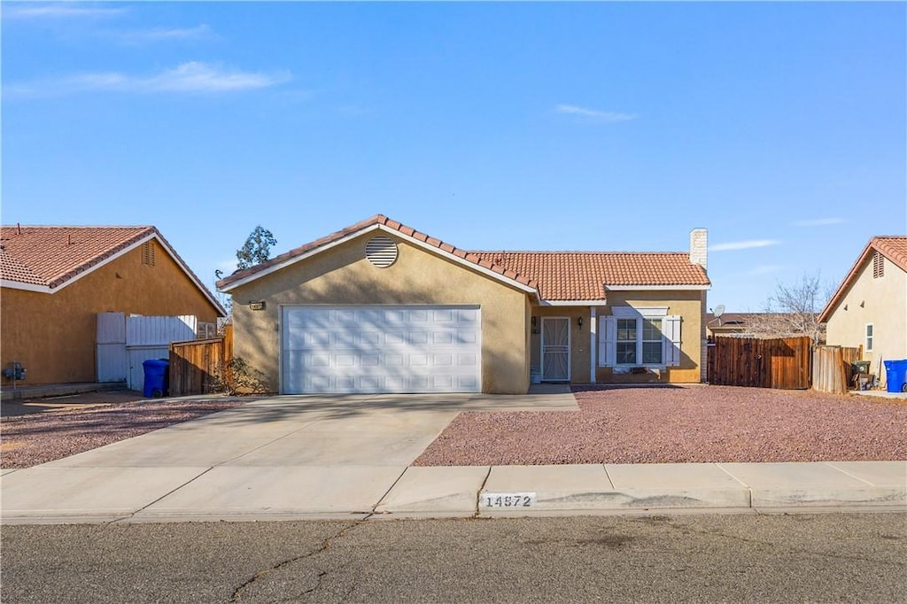 view of front facade with a garage